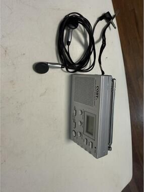 Coby CX53 Digital Display Mini Am/fm Radio &Alarm Clock  W/Headphoes , Works